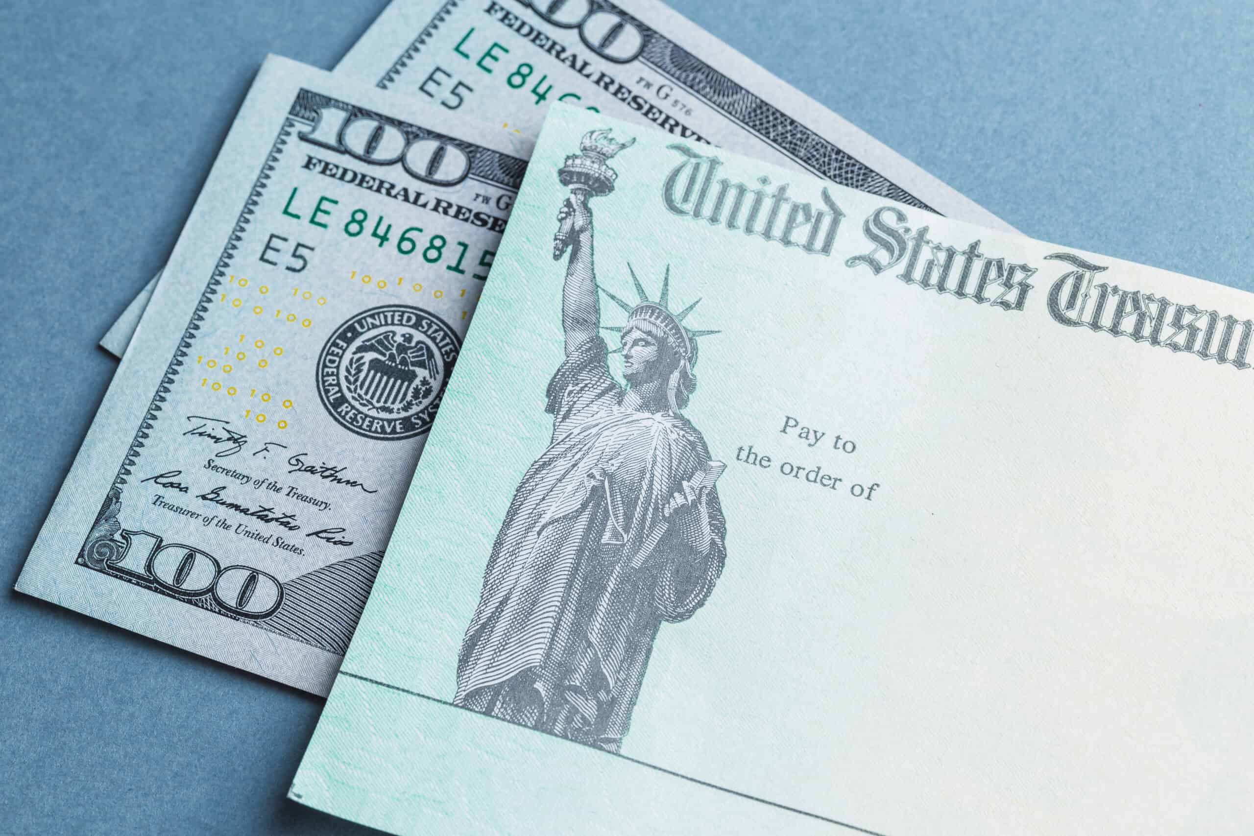 Blank example of ERC refund check.